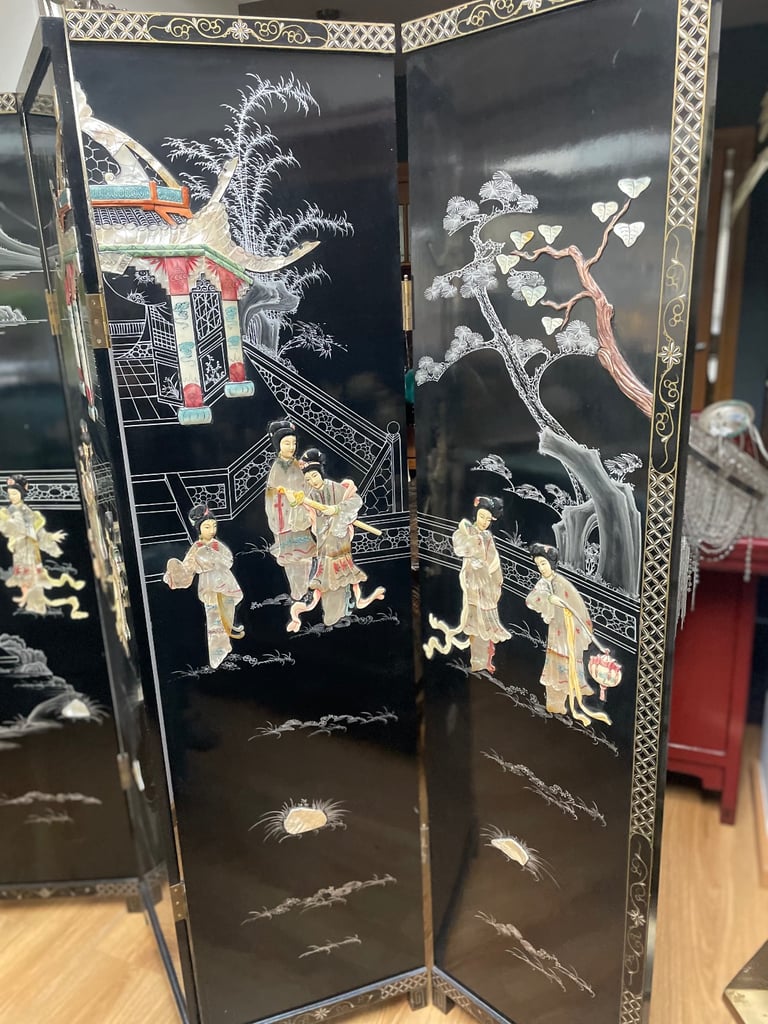image for Oriental mother of pearl folding screen
