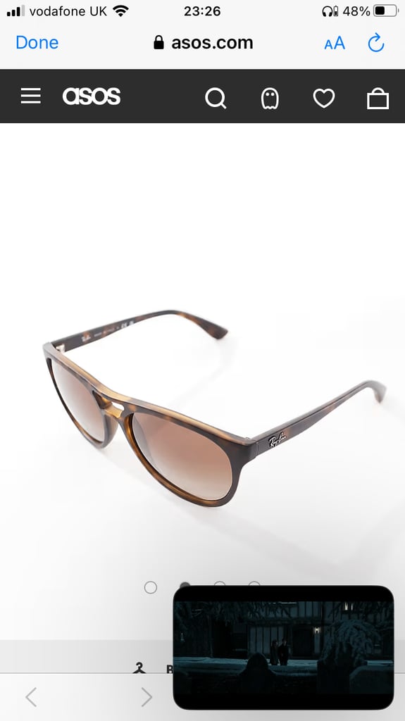 Rayban rounded tortoise shell framed sunglasses 
