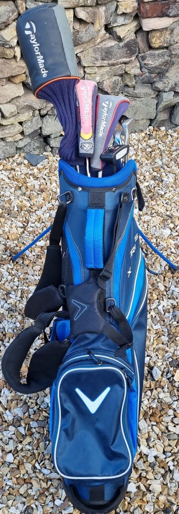 Taylor Made driver & 2x hybrids, Fazer CTR 6-LW & Cobra 5-iron, putter, Callaway stand-bag & MORE