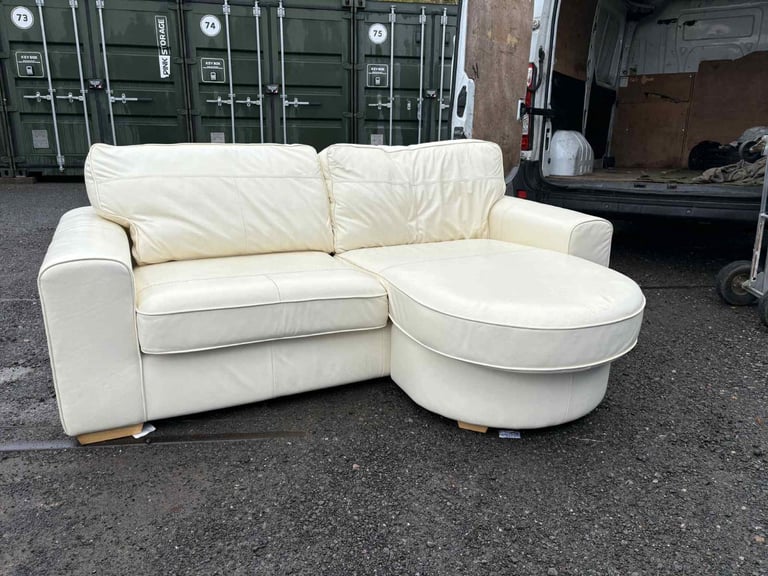 Corner sofas cream leather -- free local delivery 