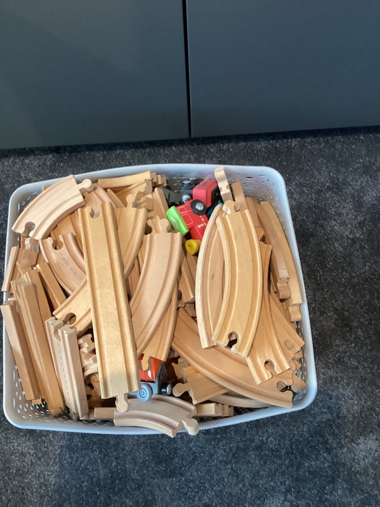 Large wooden train set 