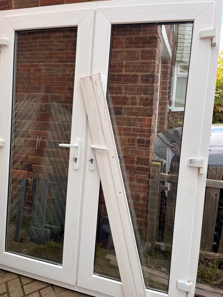 Used upvc french door 