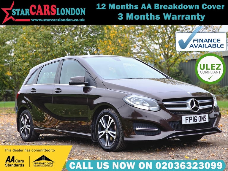 2016 Mercedes-Benz B Class 1.6 B180 SE (Executive) 7G-DCT Euro 6 (s/s) 5dr MPV Petrol Automatic
