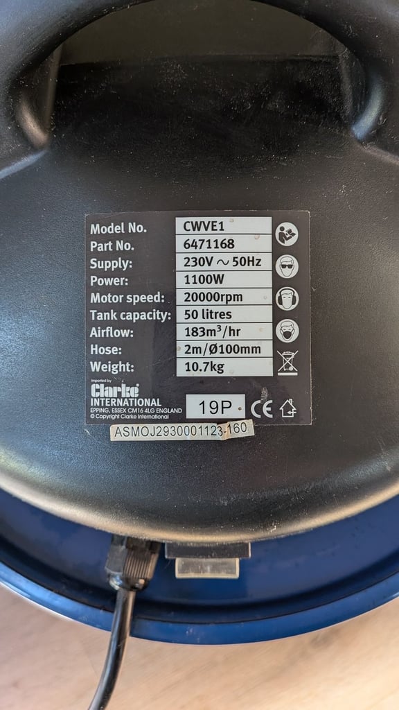 image for Clarke Vacuum Dust Extractor 50 Litres