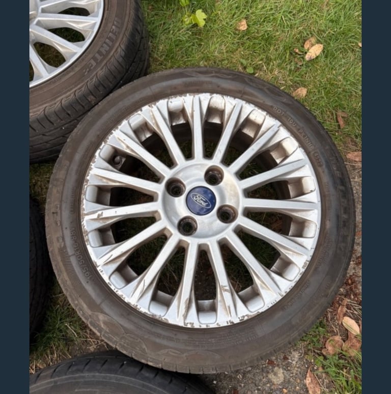 16” 4x108 Ford fiesta zetec ecoboost spoke alloy wheels alloys with tyres Mk8