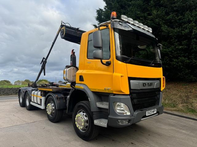 2020 20 DAF CF 450 E6 8x4 Multi-Lift Ultima24 hook loader sheet ex council