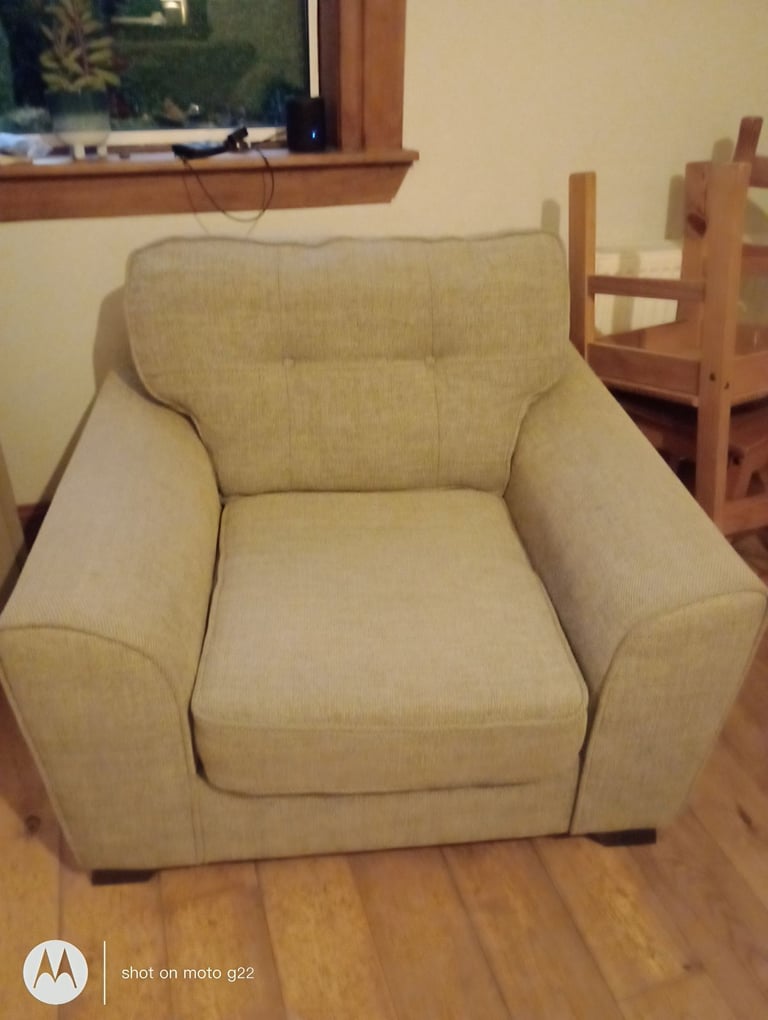 4 seater sofa and matching armchair.