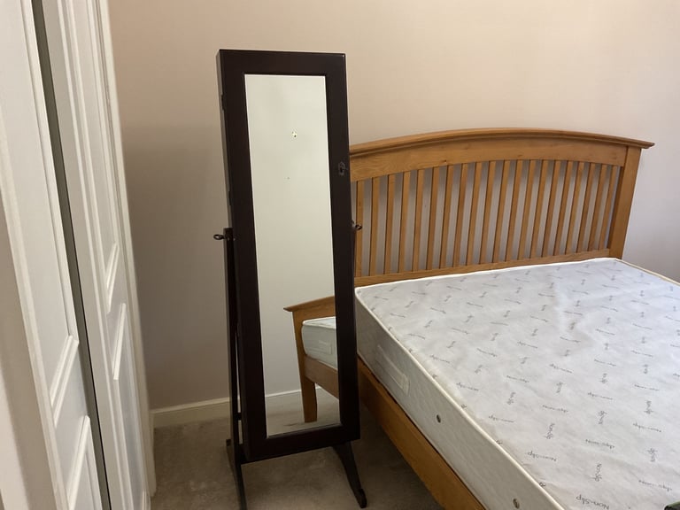 image for Jewellery Cabinet with Full-Length Mirror, Lockable Jewellery Organiser
