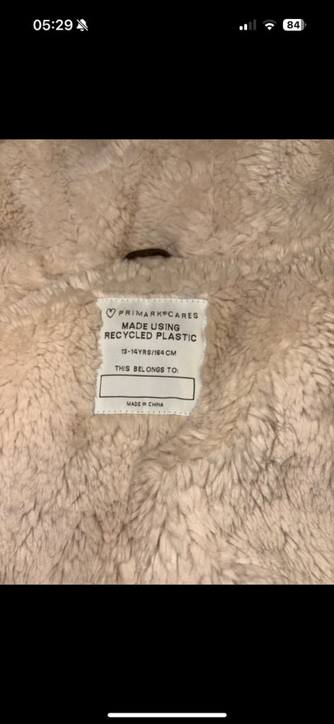 Thick and cosy teen coat khaki colour 