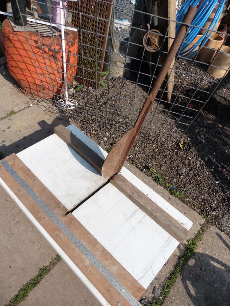 Workshop made Bench roof Slate Cutter solid/bombproof