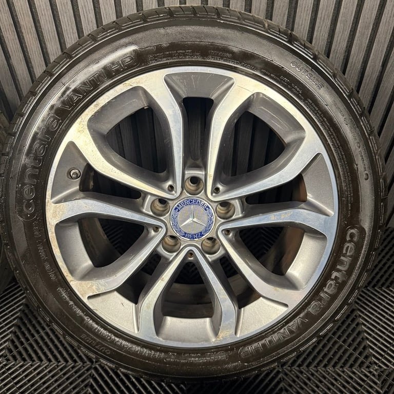 17" GENUINE MERCEDES C CLASS W205 GREY DC ALLOY WHEELS TYRES ALLOYS