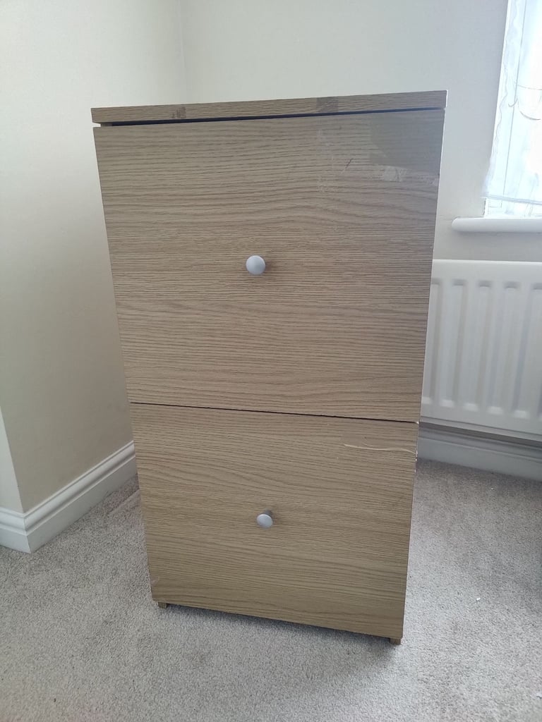 image for 2-Drawer Wooden Filing Cabinet