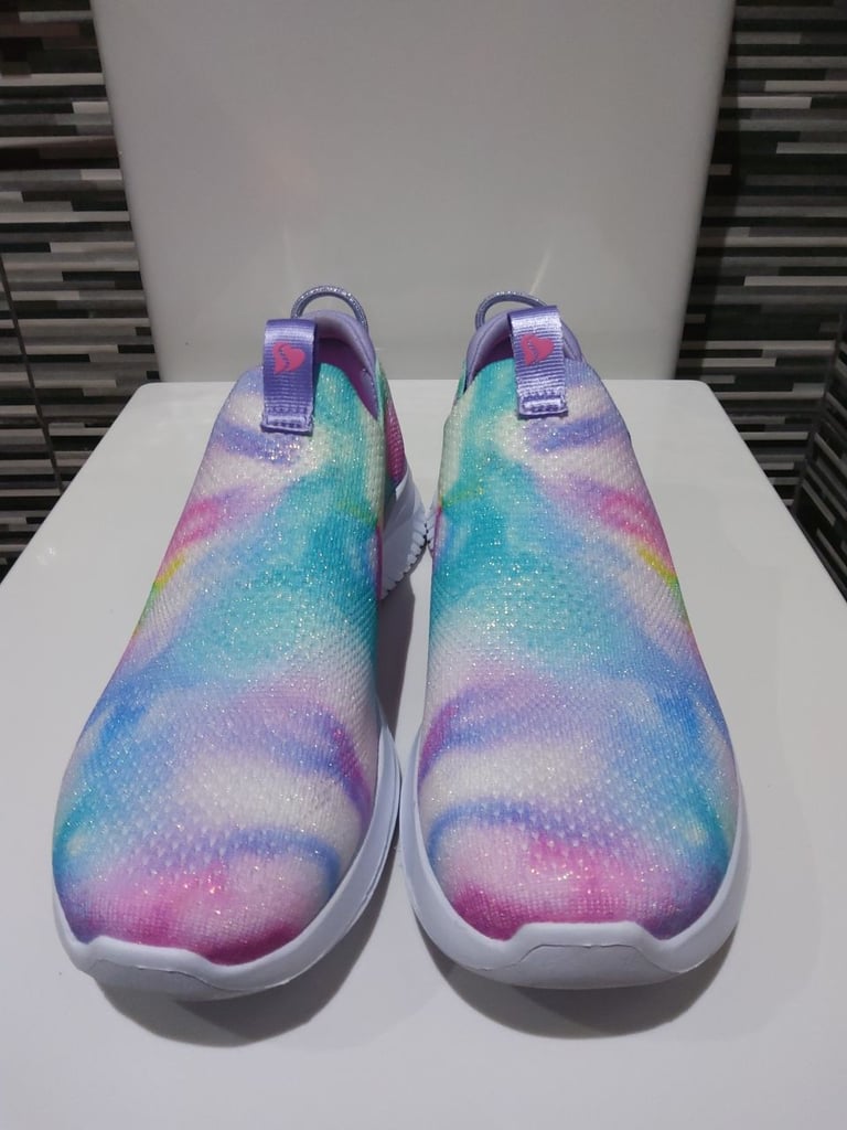 Stunning Skechers Air-cooled Memory Foam Lilac Mix Trainers. Size 4.5. New