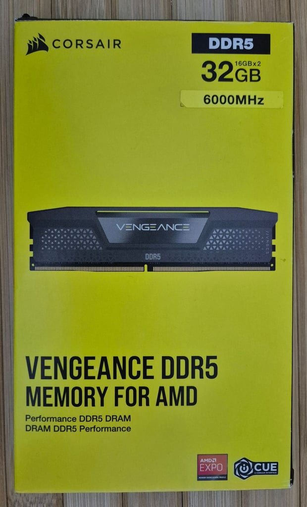image for Corsair Vengeance DDR5 32GB 6000MHz AMD Expo CMK32GX5M2D6000Z36