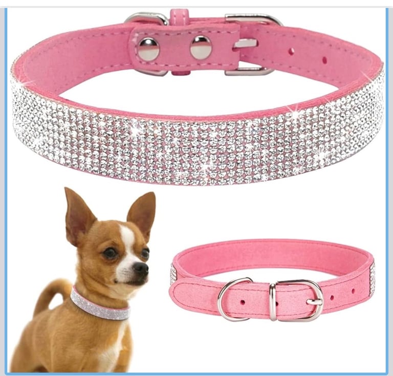 Brand new 30cm dog collar diamanté 