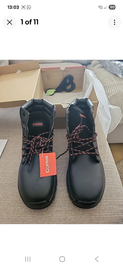  Work Boots Black/Size 9