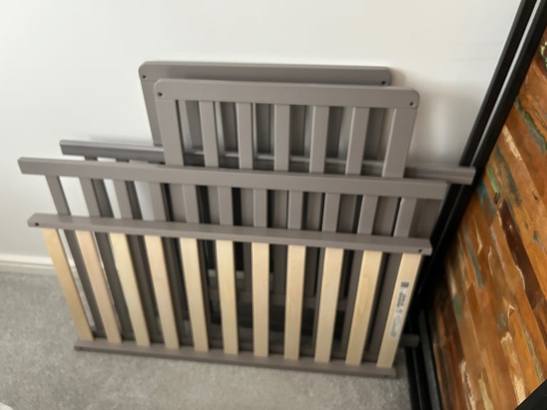 image for Space saver Cot - Dove Grey- O Baby 