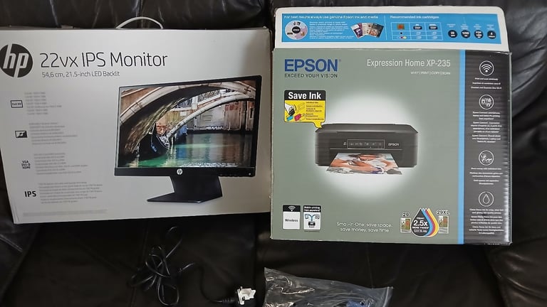 Full hp Desktop Computer PC Set Up including monitor ,printer & speakers