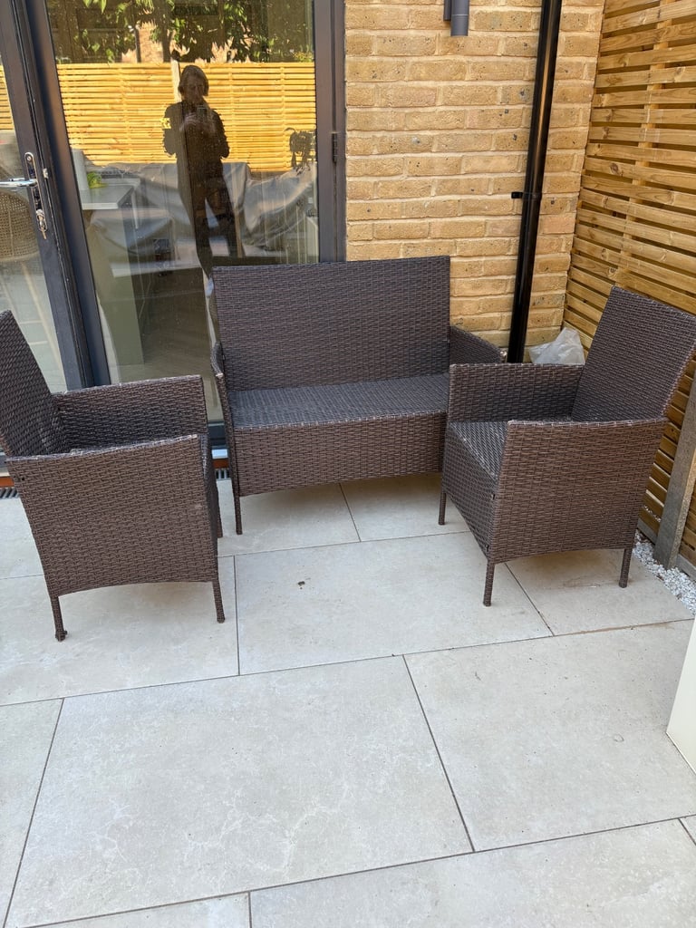 image for Garden chairs in black / brown 