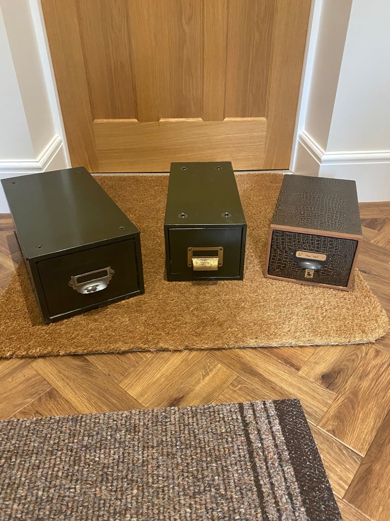 3 x Vintage Postcard Drawers - ideal for storage