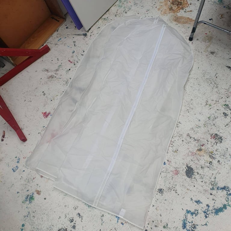 Job Lot x42 zipped frosted dust bags for Clothing. Full length 135cm