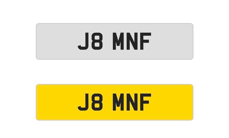 Private registration J8 MNF – a short, highly desirable five-character plate.