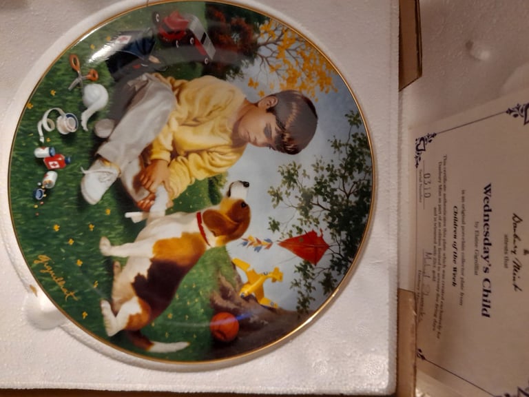 Wall plates 8 Limited Editions by Danbury Mint