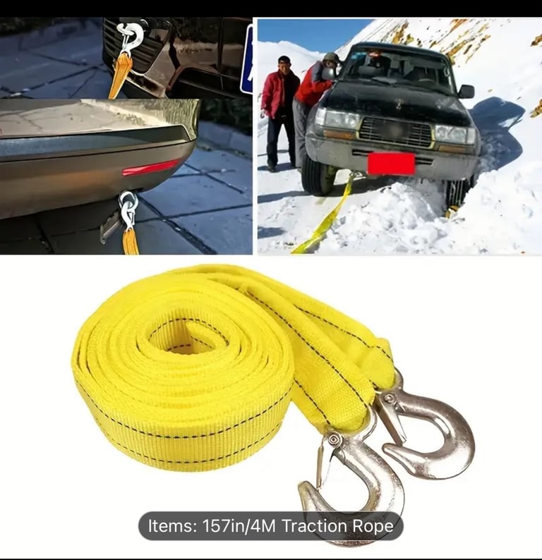 4M Heavy-Duty Traction Rope, Breaking Strength Nylon Recycling Belt