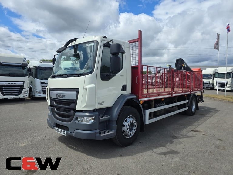 2014 (64) DAF FA LF 250 4x2 18 Ton Flatbed Crane - 219000kms