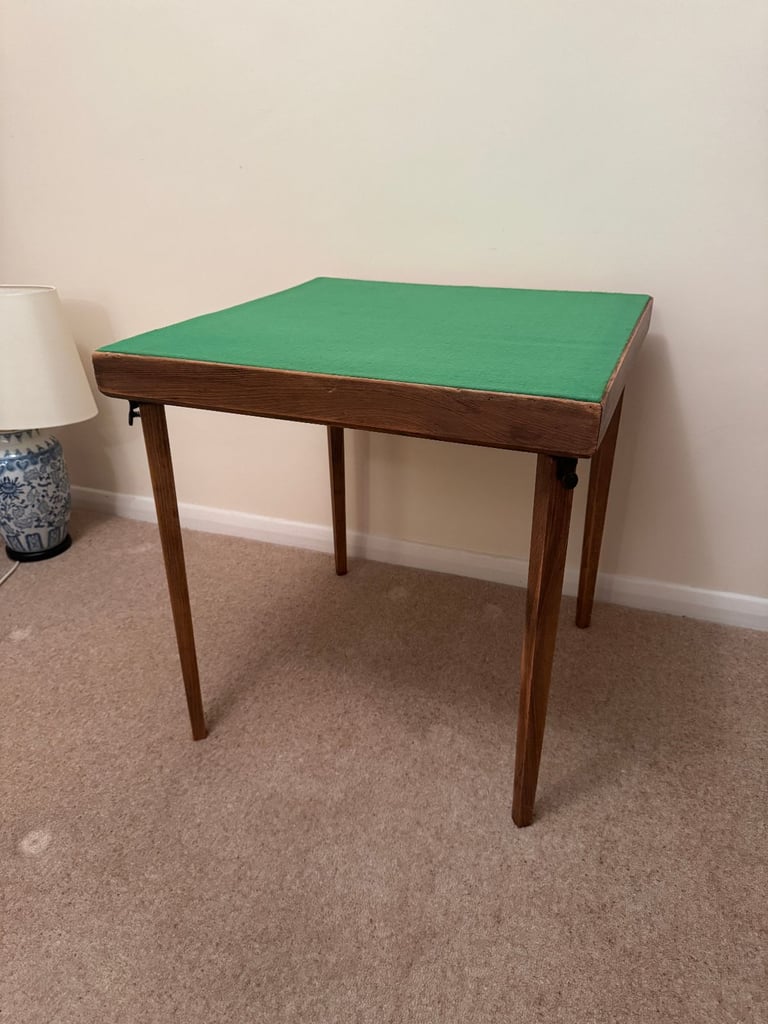 image for Genuine Vono antique 1930's folding bridge / card table with locking legs in superb condition