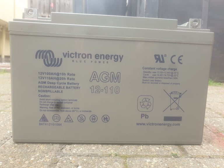 image for 3 x 110aH Victron AGM Deep cycle leisure batterys