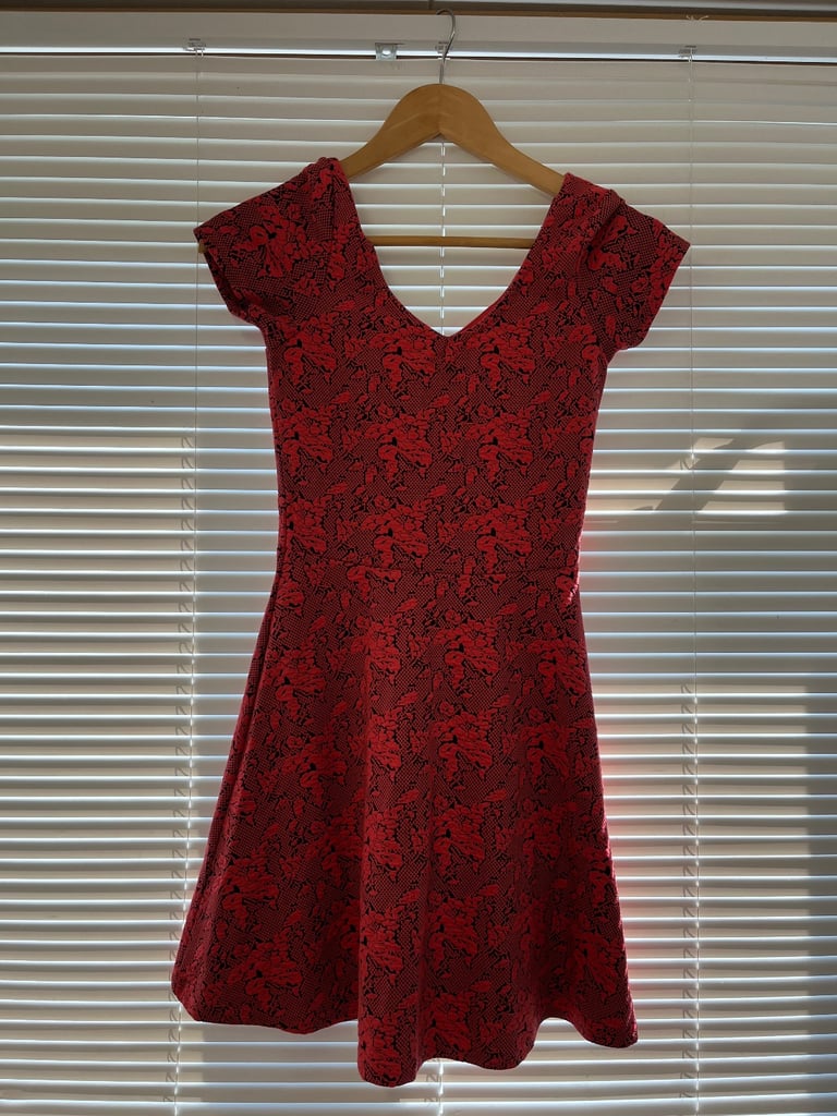 image for Women's Red & Black Summer Dress Size 8