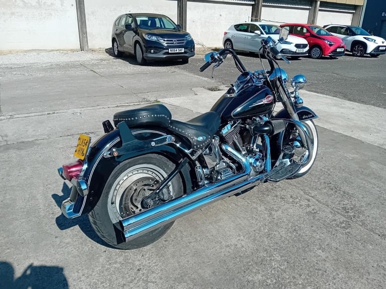 2003 54 HARLEY DAVIDSON HERITAGE SOFTAIL 1745 BLACK VANCE  HINES LONG SHOTS CRUI