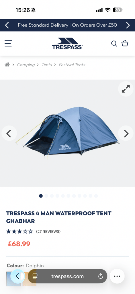 image for Brand New Trespass 4man Tent - READ DESCRIPTION 