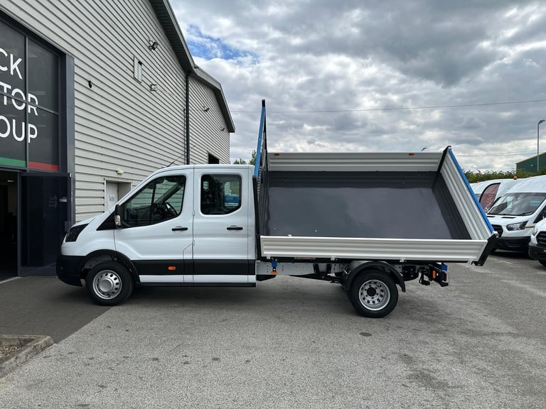 75 Reg, Ford Transit L3 Double Cab Steel Tipper, Tow Bar