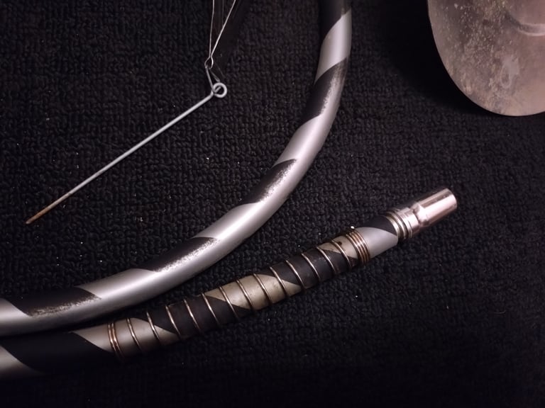 Shisha Pipe - 4-Hose Stem, Large Glass Base Vase, 1.9m Long Brown Leather Hose - Magix Hookah