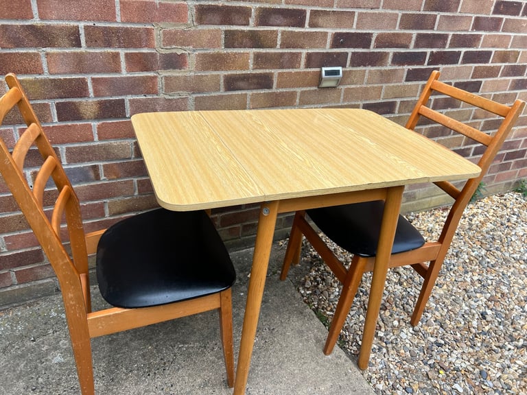 image for Drop leaf Table +2chairs. 