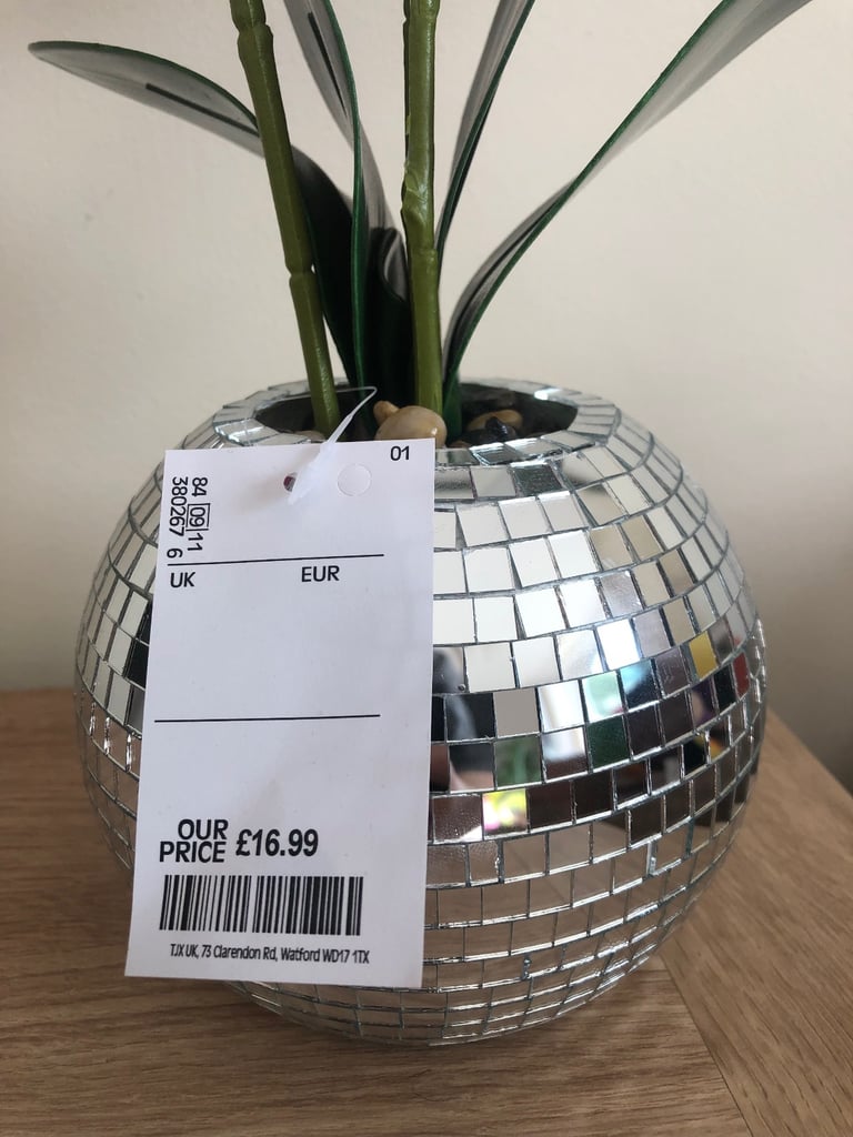 Disco ball faux plant