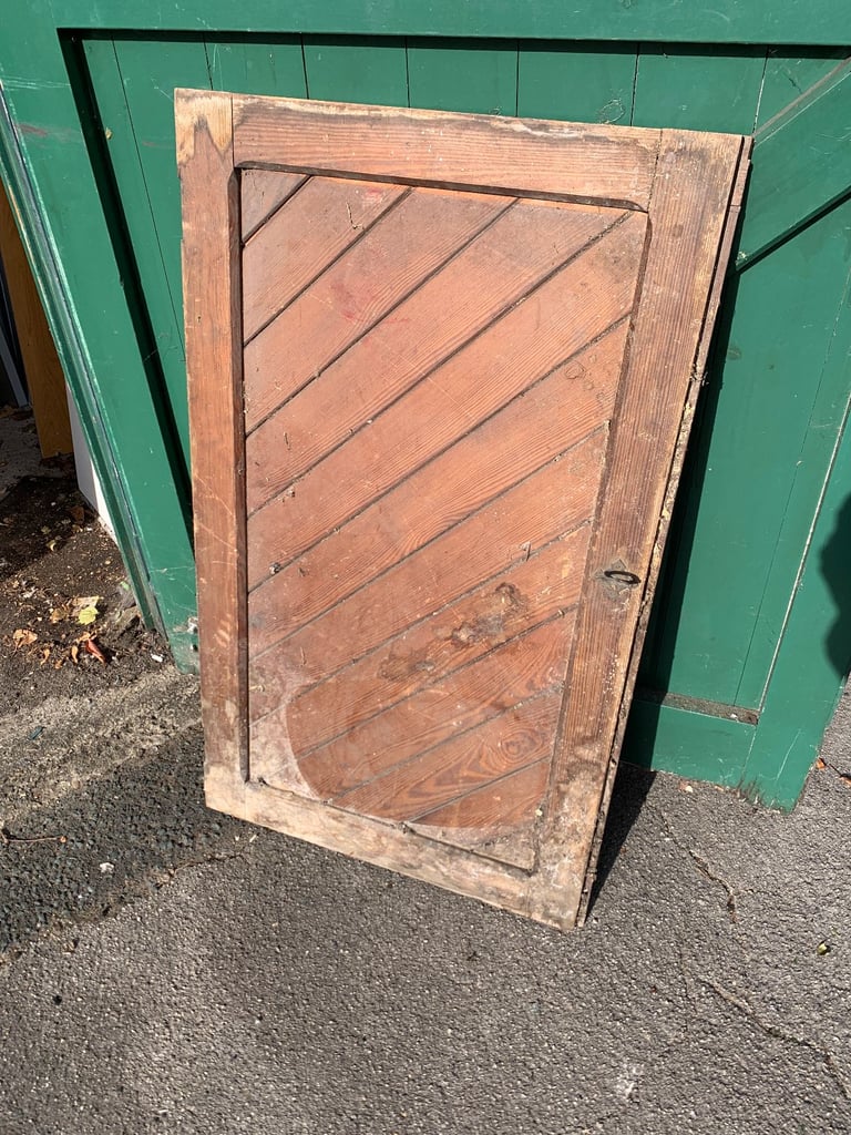 Old oak panelled cupboard door
