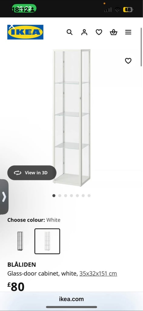image for Ikea glass cabinet 