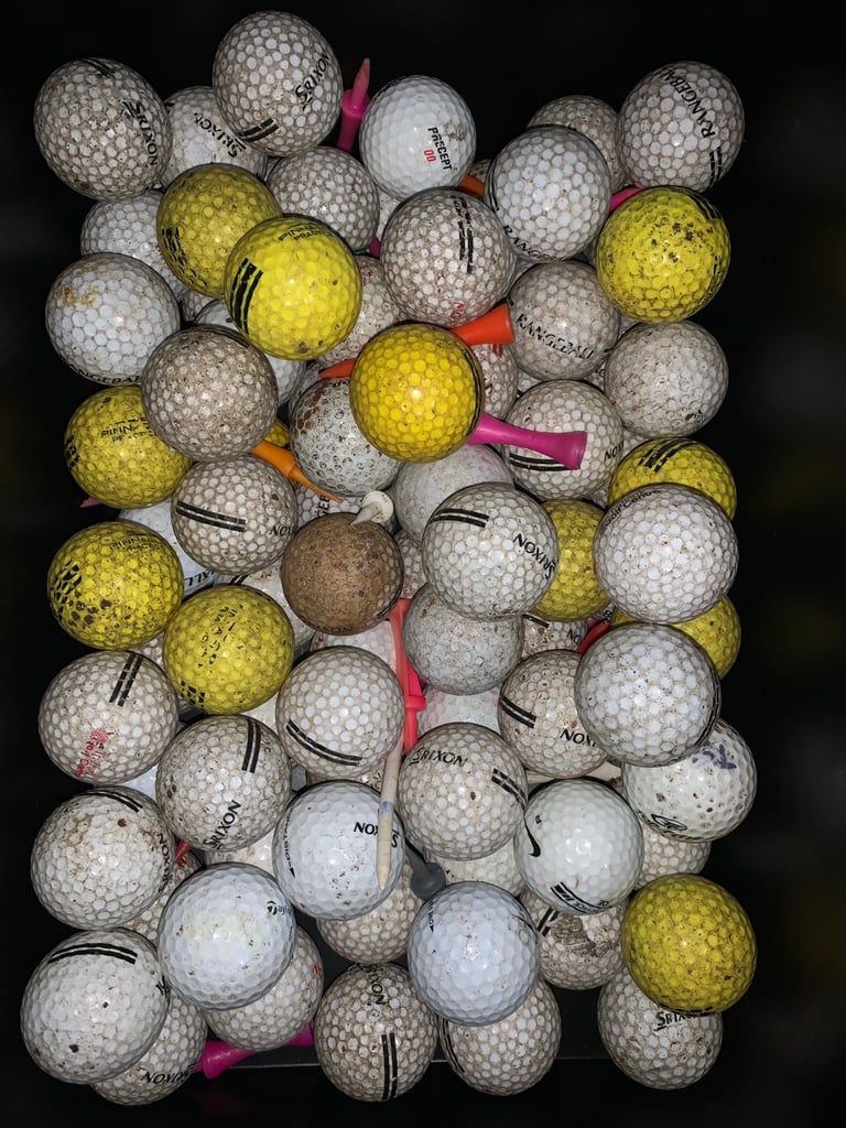 Job lot golf balls and tees 