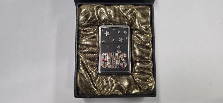Zippo “Elvis Presley” Swarovski Crystal Windproof Lighter – Refillable Flip-Top, Collectible