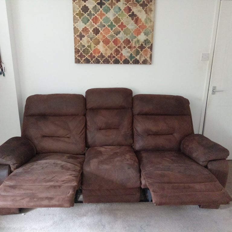 image for 2 and 3 seater suede leather 