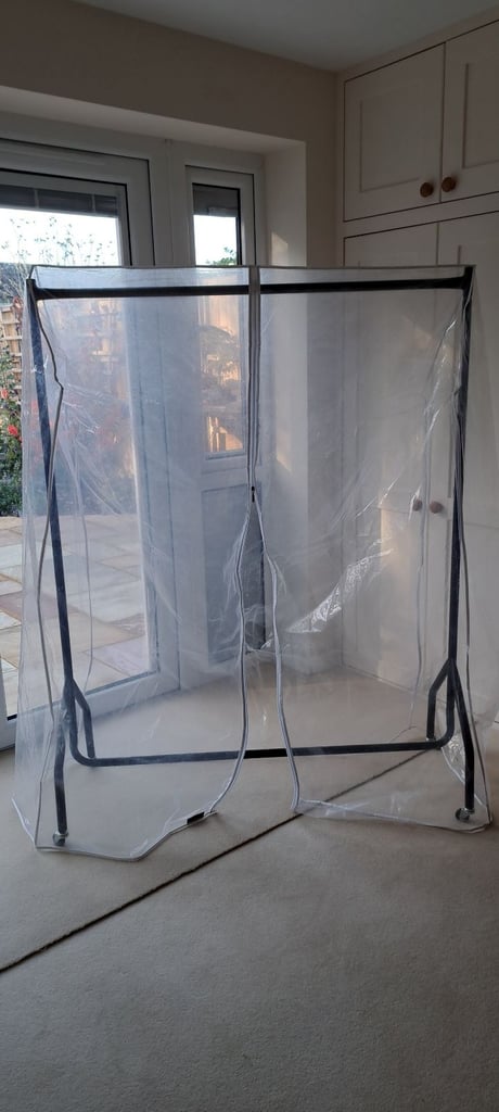 image for Heavy duty clothes rail with zip cover
