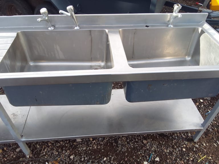 Commercial catering equipment sinks stainless steel restaurant kitchen trailer items 