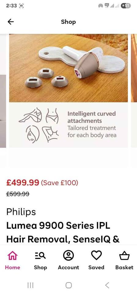 Hair removal philips lumea 9900