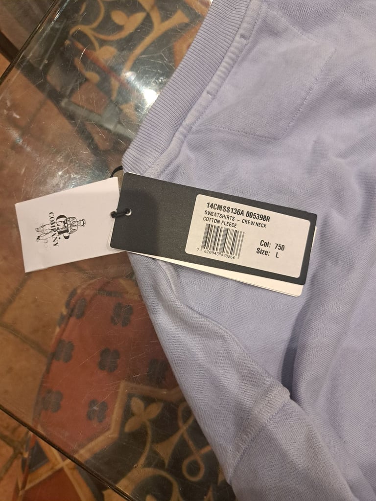 C.P. Company Resist Dyed Sweatshirt – New with Tags (Lens Missing)