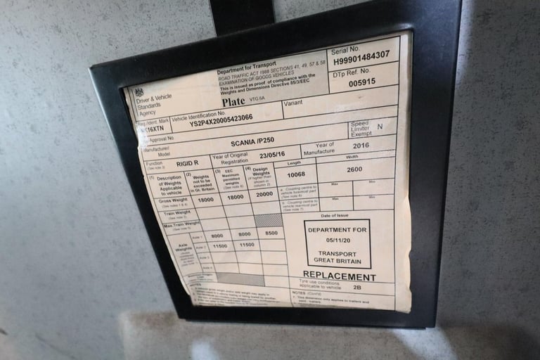 2016 (16 PLATE) Scania  P250 4x2 Euro 6 Refrigerated