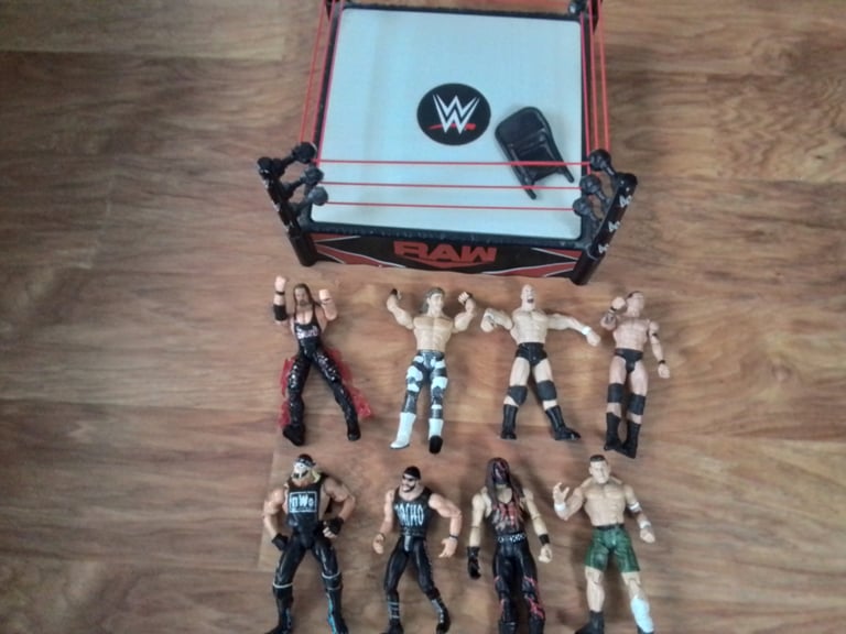 image for WWE ring and 28 figures.