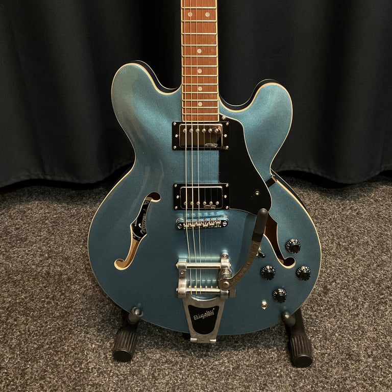 image for Vintage VSA500B Semi Hollow Electric Guitar with Bigsby